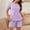 Purple C, variant on VONCOS Pajamas Set for Women Soft Knit 2pc Sleepwear Crew Neck Tops and Shorts Loungewear Sets- Green