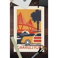 thumbnail image 2 of South Carolina, Ravenel Bridge, Woodblock (12x18 Wall Art Poster, Room Decor), 2 of 3