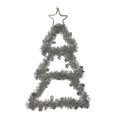 thumbnail image 3 of Adorno navideño colgante con forma de árbol de Navidad, silueta de luces para ventana LED de colores plateados, 3 of 9