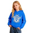 thumbnail image 4 of Fiaer Kids Highland Cow Hoodie Cowboys Shirt Funny Graphic Sweatshirt Cute Tops,Size 2-14 Years Blue 100, 4 of 8