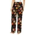 thumbnail image 3 of Naloa Colorful Tulips Print Women’s Ultra-Soft Comfy Pajama Lounge Pants with Pockets & Drawstring, 3 of 8