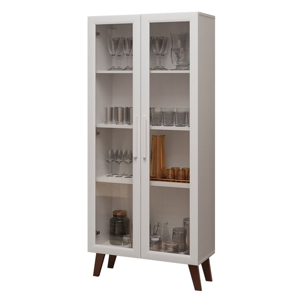 Mueble Armario de Vidrio Madesa 2 Puertas Con Pies BB 01