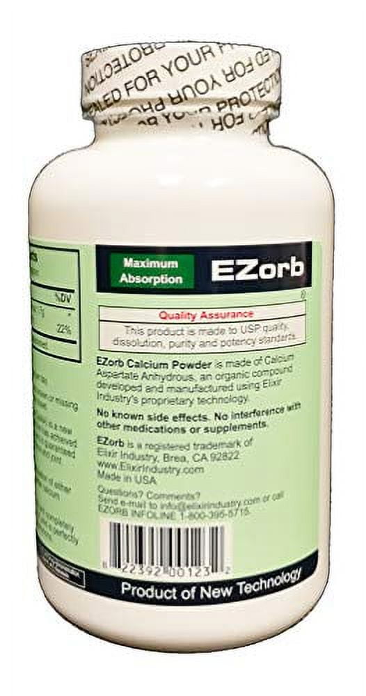 Ezorb Calcium Aspartate Anhydrous Powder for Bone Spurs & Joint Health, 100g