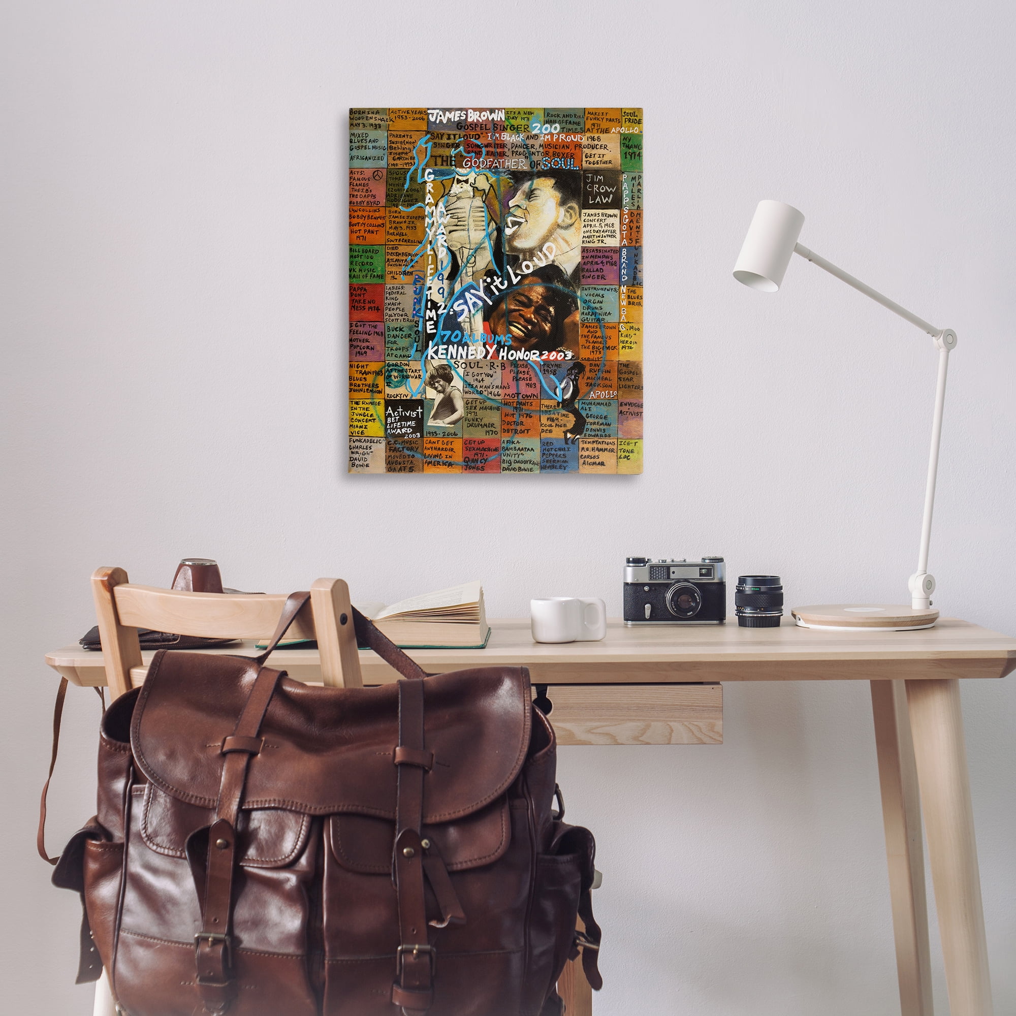 Stupell Industries James Brown Collage People Drawing Wrapped Canvas Art Print Wall Art, 30 x 40