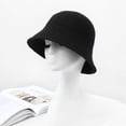 thumbnail image 2 of Women Fashion Autumn Winter Hip Hop Warmer Felt Wool Hat Warm Hats Fishing Cap Bucket Hat BLACK, 2 of 8