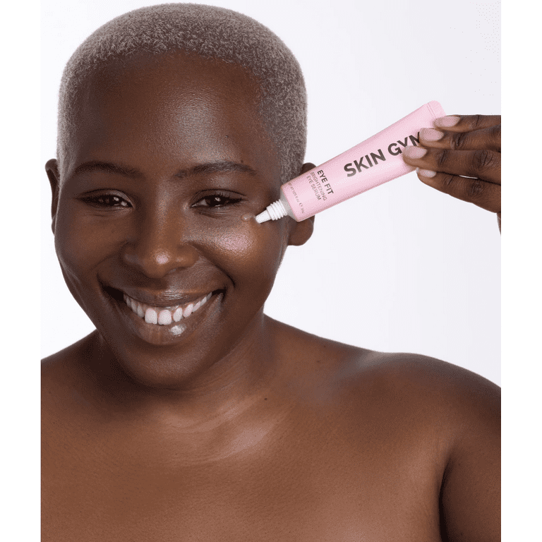 Skin Gym Pink Cryocool Holiday Facial Gift Set CryoGel Ice Roller and Eye Fit Serum For All Skin Types Walmart