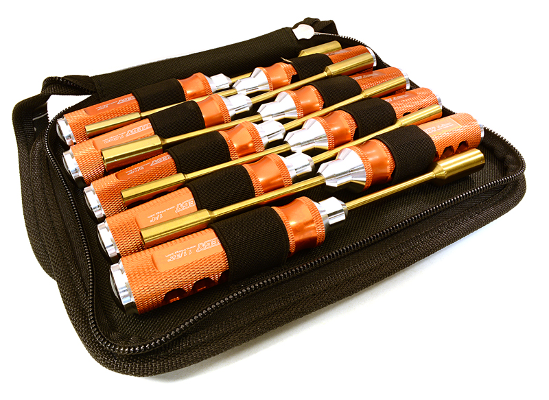 Integy RC Toy Model Hopups C27110ORANGE Professional 9pcs Nut Driver