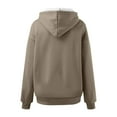 thumbnail image 5 of UJNDER Women's Oversized Pullover Hoodie with Large Pockets Long Sleeve Casual Sweatshirt for Fall and Winter Comfort Khaki L, 5 of 5