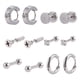 thumbnail image 1 of 6 pares de pendientes de piercing, pendientes de moda, pendientes tipo botón, pendientes, accesorios punk para las orejas., 1 of 6