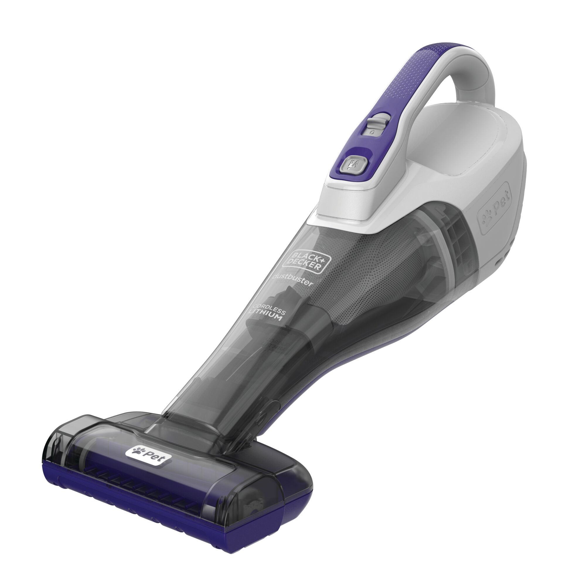 BLACK+DECKER Furbuster Cordless Handheld Vacuum, for Car, Pet Hair & Multi-Surfaces, Powerful Suction, HLVB315JP07W