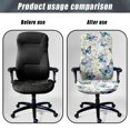 thumbnail image 4 of POLERO Watercolor Butterfly Elastic Cloth Office Rolling Chair Cover with Breathable, Stretch Soft One Piece Office Chair Cover for Workspace Home Office, 4 of 7