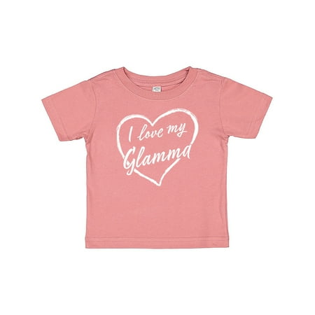 

Inktastic I Love My Glamma in White Chalk Heart Gift Baby Boy or Baby Girl T-Shirt