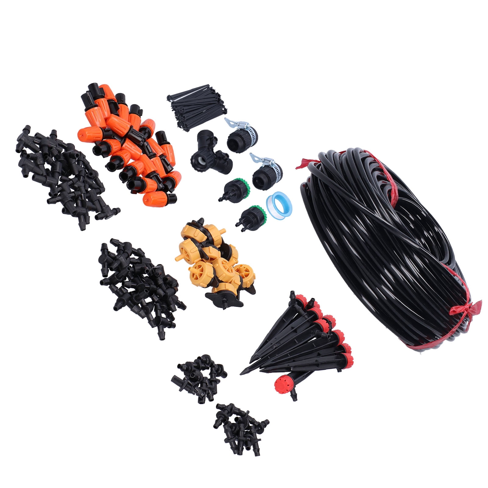Rupoun 131ft / 40m Drip Irrigation Kit, Automatic Garden Watering System with 147 Pcs Greenhouse Misters & Sprinklers for Lawn Terrace Patio Garden Humidification