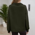 thumbnail image 6 of Yuhangmm Women's Sweatshirts Letter Print Hoodies Long Sleeved Hoodie Cozy Warm Lining for Everyday Comfort Army Green XL, 6 of 6