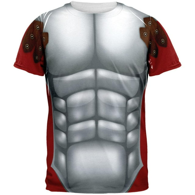 T-Shirt pour Adulte à Imprimé Intégral de Costume Halloween Gladiator