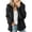 yue866-Black, variant on Women's Fall Winter Jacket Fuzzy Full Zip up Lightweight Warm Soft Hooded Coat with Pockets Coffee XXXXL