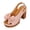 Pink, variant on Women Bow Chunky Heel Slingback Sandals Open Toe Thick Sole Adjustable Shoes Spring Summer Height Sweet Party,Black