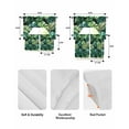 thumbnail image 6 of Palm Leaf Kitchen Curtains Swag Valance and Tier Curtains Set 36 Inch Length, Green Tropical Plant Summer Nature Scenery Rod Pocket Drape Panels Pair Swag Curtain for Bathroom/Cafe/Window, 6 of 6