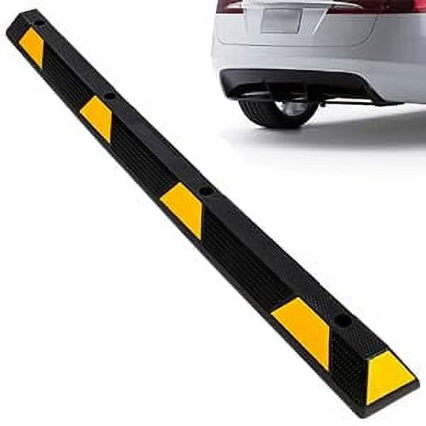 2024 New Curb Parking Garage Floor Stopper - 72 Inch Extra Wide Heavy Duty Rubber Parking Lot Stopper, for Vehicles Truck Driveway, Protect Pumpers from Cars Trucks