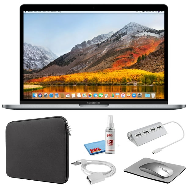 Apple MacBook Pro 15-inch (i7 2.8GHz, 256GB SSD) (Mid 2017, MPTR2LL/A) -  Space Gray Bundle with Black Zipper Sleeve + Laptop Starter Kit + Cleaning  Kit (Refurbished) 