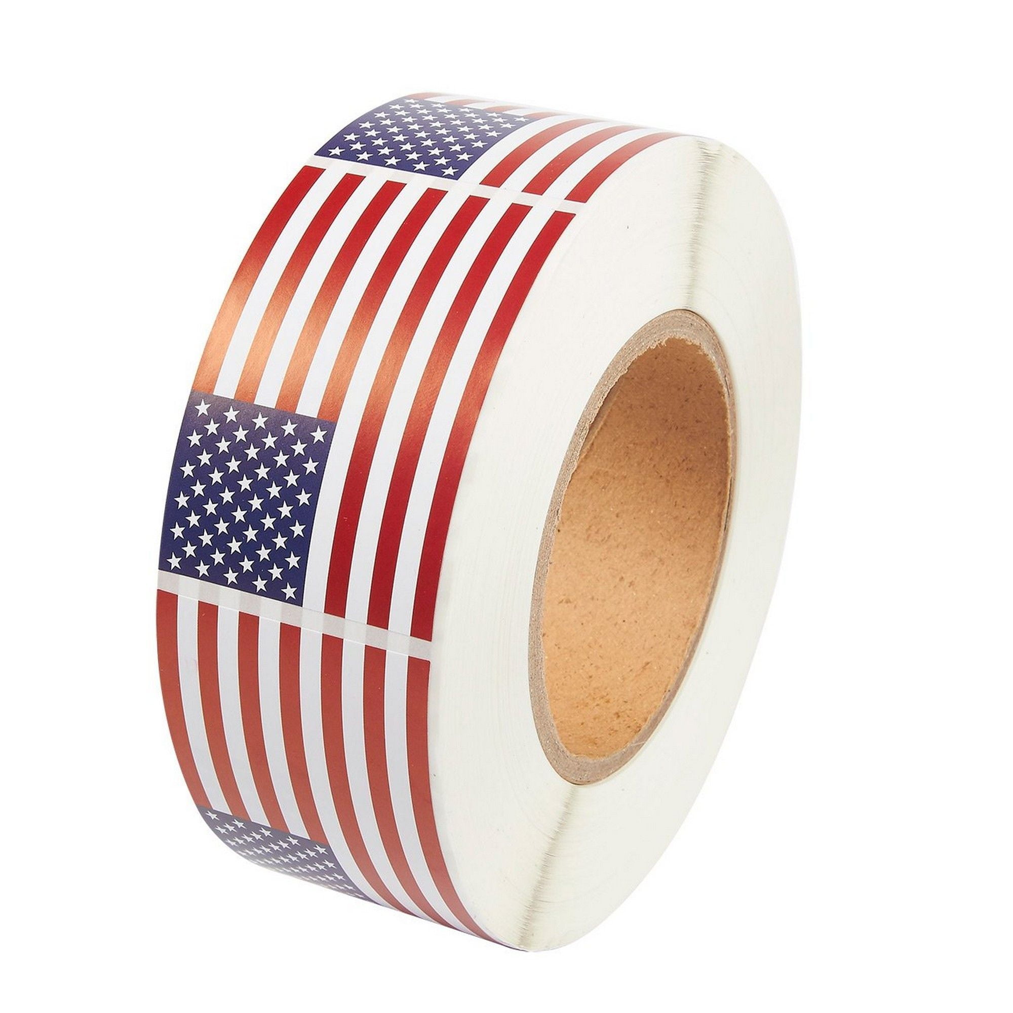 400 Sticker Count Patriotic USA Flag Sticker Roll 4 Rolls God Bless America Roll Stickers 1.5 Sticker