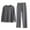Black, variant on Men's Winter Pajamas Set Solid Color Thick Fleece Long Sleeve Top and Pant Two-Piece Loungewear with Back Belly Knee Protection for Men