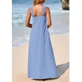 thumbnail image 2 of Vestido de verano PRETTYGARDEN 2025 para mujer sin mangas maxi azul, 2 of 8