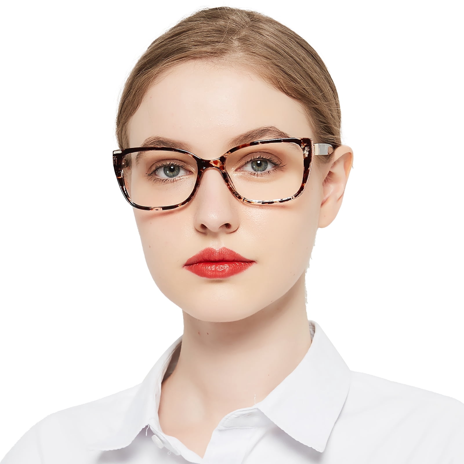 OCCI CHIARI Photochromic Bifocal Reading Glasses for Womens,Large Square Blue Light Blocking & UV400 Protection Sunglasses Readers 100 150 200 250 300 350 400(Brown +2.50)