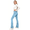 Light Blue, variant on Zynoxe Flare Jeans for Women Casual High Waisted Vintage Versatile Button Plus Size Denim Pants with Pockets Trendy Slim Fit Waistband Womens Wide Leg Pants Light Blue S