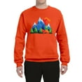 thumbnail image 2 of Neon Colorful California Bear Sunset Cali Redwoods | Mens Fashion Crewneck Graphic Sweatshirt, Orange, Medium, 2 of 4