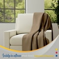 thumbnail image 3 of Color Sense 100% Cotton Waffle Weave Throw Blanket- Lightweight, Soft and Warm for Couch, Sofa and Bed- Full/Queen (90"X90") Beige, 3 of 7