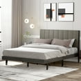 thumbnail image 1 of Costway Upholstered Tufted Bed Wood Platform Mattress Foundation Headboard Queen, 1 of 10