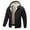 C4/Black, variant on Men's Jacket Solid Color Hooded Jacket With Pockets Drawstring Warm Zip Up Outerwear Coat For Casual Winter Long Sleeve