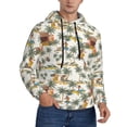thumbnail image 2 of Kdxio Hawaiian Style Print Mens Casual Hooded Collar Drawstring Hoodies Pullover Sweatshirts Casual Long Sleeve Shirts-3X-Large, 2 of 7