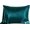 Teal, variant on Luxury Satin Pillowcase Set of 2 with Zipper - Silky Smooth Pillow Covers for Hair Protection, Black King Size 20 x 36 inches