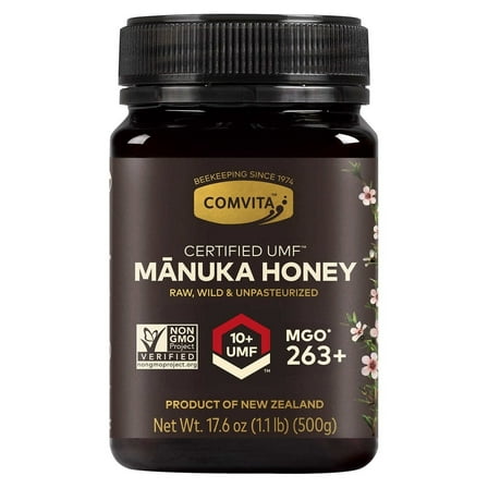 Raw Manuka Honey, Certified UMF 10  (MGO 263 ), 1.1 lb (500 g), Comvita