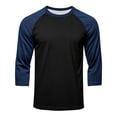 thumbnail image 5 of Havenx Men's Raglan Baseball Tee Shirt 3/4 Long Sleeve Crewneck Shirt Color Block Moisture Wicking T-Shirt Athletic Gym Workout Lightweight Vintage Tops,Navy M, 5 of 5