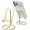 Gold, variant on Metal Cell Phone Stand for Desk, Cute One-Piece Phone Holder, Stable Desktop Display Dock for iPhone, iPad, Samsung, Tablets & All Mobile Phones, Gold
