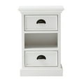thumbnail image 2 of Classic White Two Drawer Nightstand Unit with Basket, 2 of 9