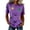 Purple1, variant on Women's Casual Carnival Printed Short Sleeve Top Round Neck Funny Graphic Tee Tunic Blouse for Festival and Daily Wear