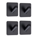 thumbnail image 1 of Gancho para toalla autoadhesivo de 4 uds, gancho para abrigo y sombrero de acero inoxidable negro para baño y cocina, gancho sin perforaciones, negro, 1 of 4