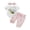Pink, variant on Cenuakty Baby 3M 6M 12M 18M 24M Girl Summer Outfits Fashionable Short Sleeve Bee Floral Print Romper with Pants, Headband 3Pcs Set