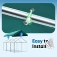 thumbnail image 5 of Quictent Carport Replacement Tarp Canopy Top Cover with Edge with Bungees Balls, for 10x20 ft Garage Party Tent Shelter - Green, One Roof Only, 5 of 8