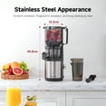 thumbnail image 6 of Sunmaki Juicing Machine with Extra Wide 5.9" Chute Cold Press Juicer for Whole Fruits & Vegetables - Quiet Motor, Easy Clean, Silver, 6 of 9