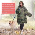 thumbnail image 4 of Blue Camo Wavy Shapes Pattern Wearable Oversized Blanket,Wearable Blanket Hoodie for Adults,Cozy Hooded Blankets with Super Pockets,Super Warm Fuzzy Pullover for Women & Men, 4 of 6