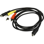 HQRP AV Audio Video Cable / Cord compatible with SONY Handycam DCR-SX40, DCR-SX41, DCR-SX43, DCR-SX44 Camcorder