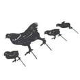 thumbnail image 4 of Arte de patio de pollos, 4 piezas de silueta de gallina de metal negro, silueta de gallina de aspecto llamativo, 4 of 12