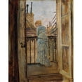 thumbnail image 2 of Anton Romako 12x14 Gold Ornate Wood Frame and Double Matted Museum Art Print Titled - On the Balcony (1878), 2 of 4