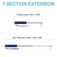 thumbnail image 2 of Unique Bargains Telescopic Handheld Flagpoles 1.6M Sponge Handle Pole w Clips 7 Sections Blue, 2 of 7