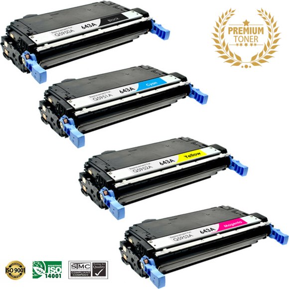 Ultra Toner™ 4 COLORS COMBO - HP 643A (Q5950A-Q5953A) BK/M/Y/C Compatible Toner Cartridge